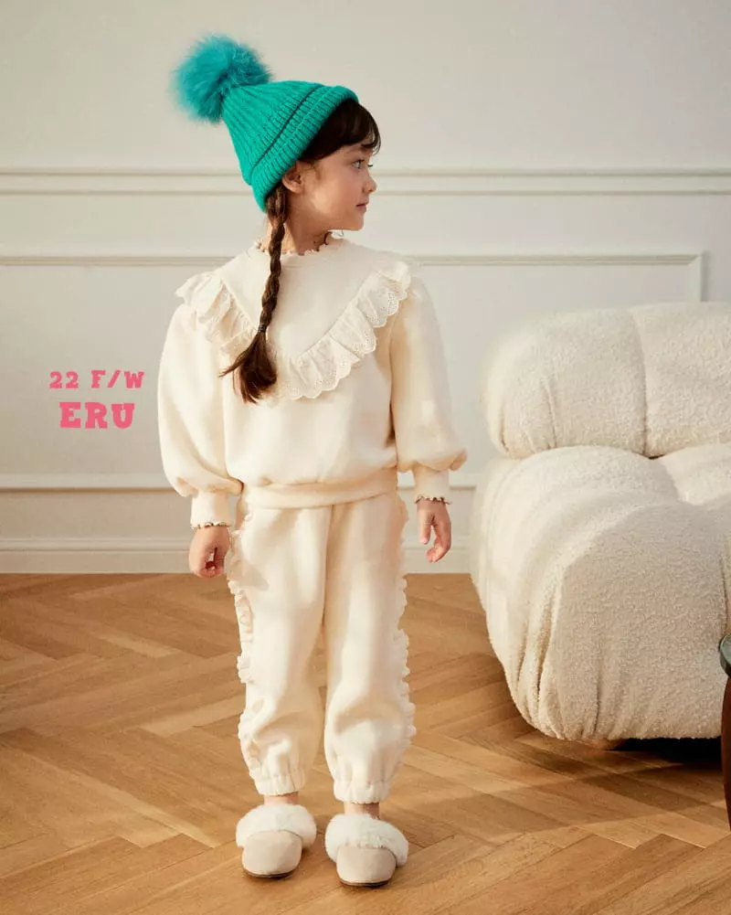 e.ru - Korean Children Fashion - #discoveringself - V Lace Sweatshirt - 4