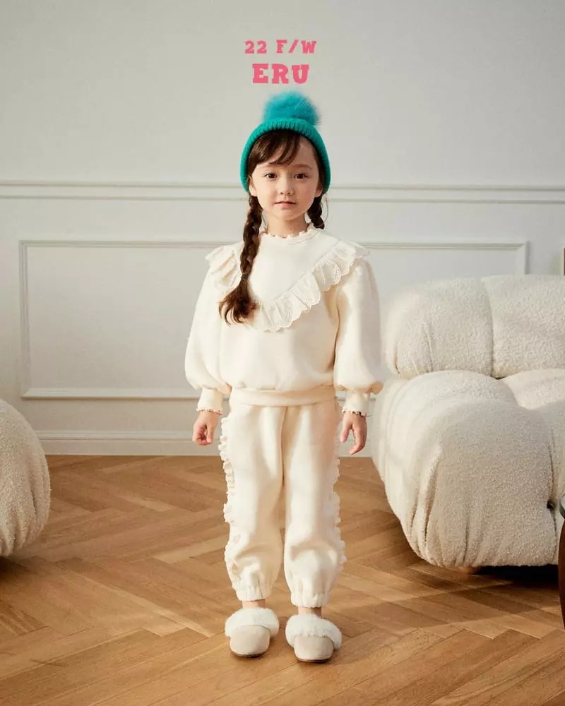 e.ru - Korean Children Fashion - #kidsshorts - V Lace Sweatshirt - 5