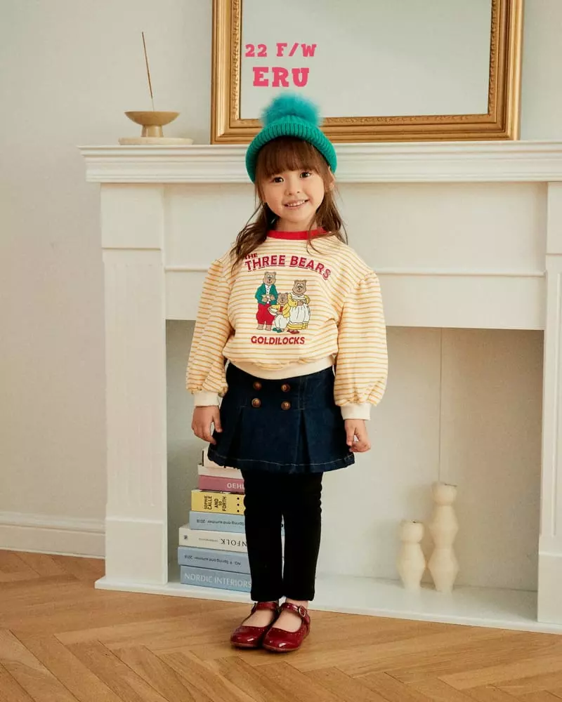 e.ru - Korean Children Fashion - #kidsshorts - Stripes Bear Sweatshirt - 4