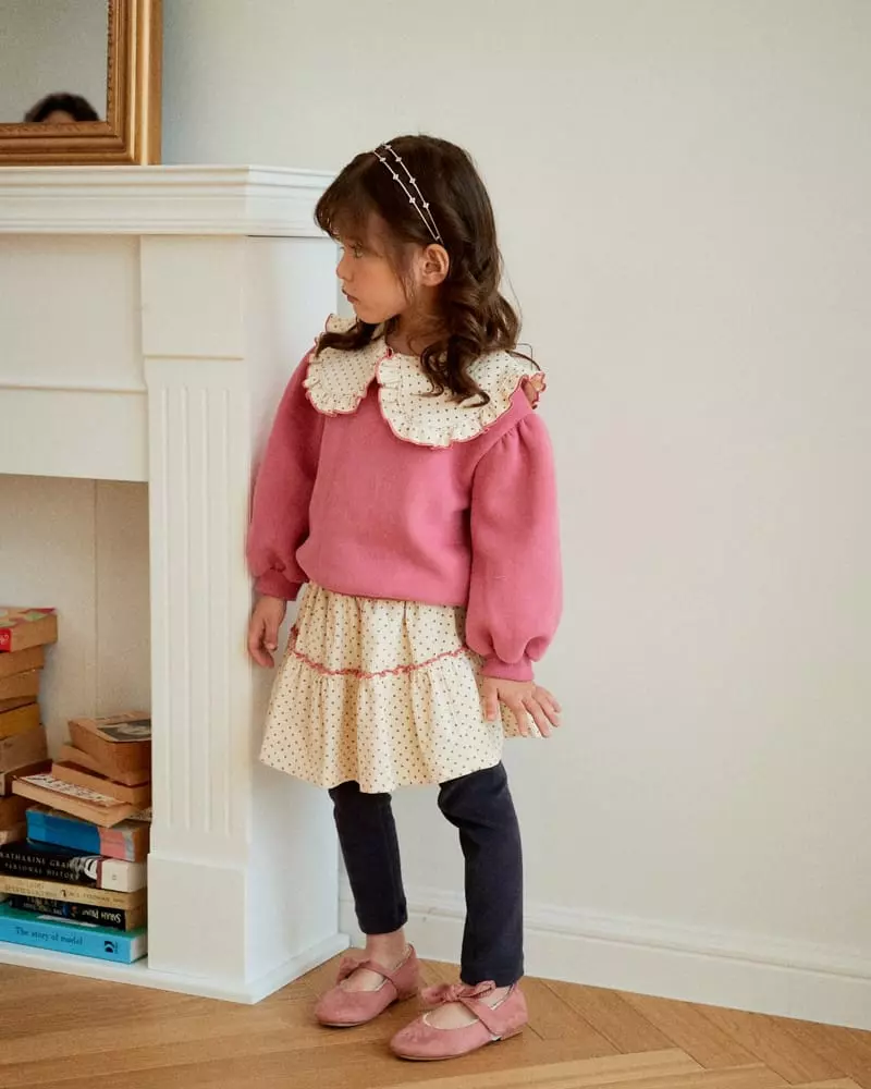 e.ru - Korean Children Fashion - #littlefashionista - Dot Big Collar Sweatshirt - 10