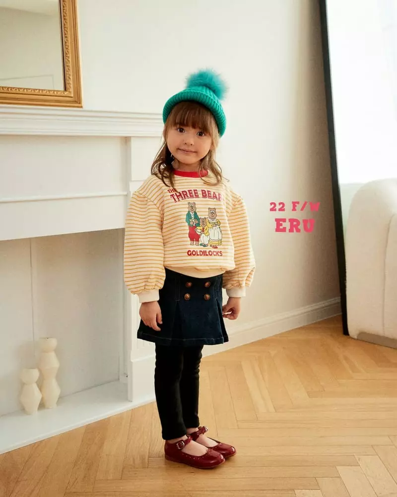 e.ru - Korean Children Fashion - #magicofchildhood - Stripes Bear Sweatshirt - 8
