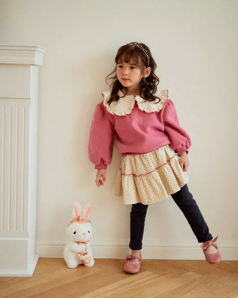 e.ru - Korean Children Fashion - #minifashionista - Dot Big Collar Sweatshirt - 12