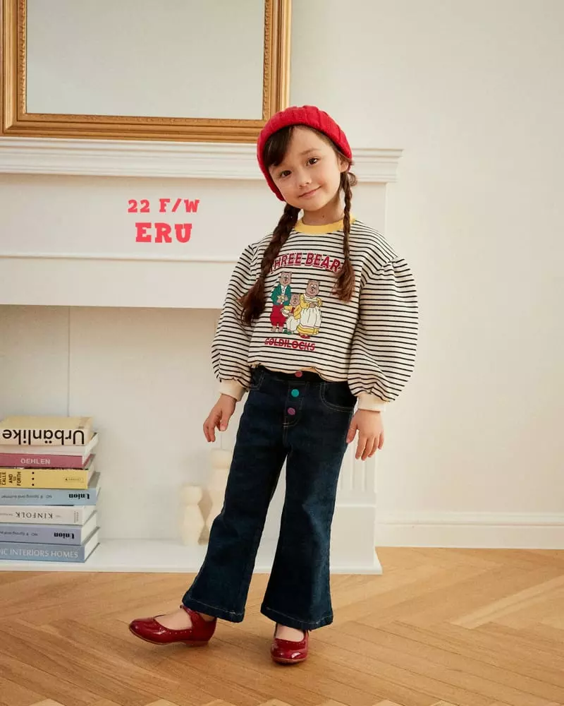 e.ru - Korean Children Fashion - #minifashionista - Stripes Bear Sweatshirt - 9