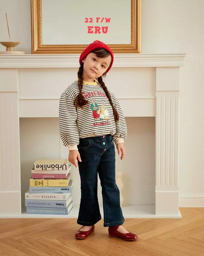 e.ru - Korean Children Fashion - #todddlerfashion - Stripes Bear Sweatshirt - 11