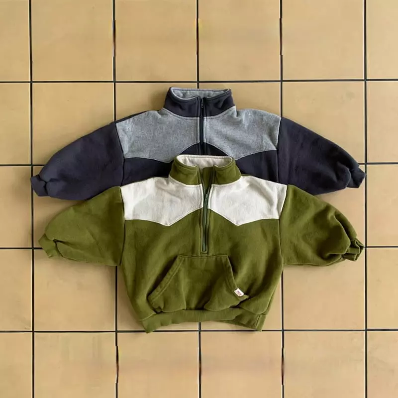 go;u - Korean Children Fashion - #fashionkids - Cow Half Zip-up