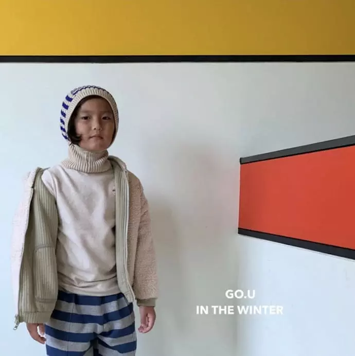 go;u - Korean Children Fashion - #littlefashionista - Stripes Baraclava - 2