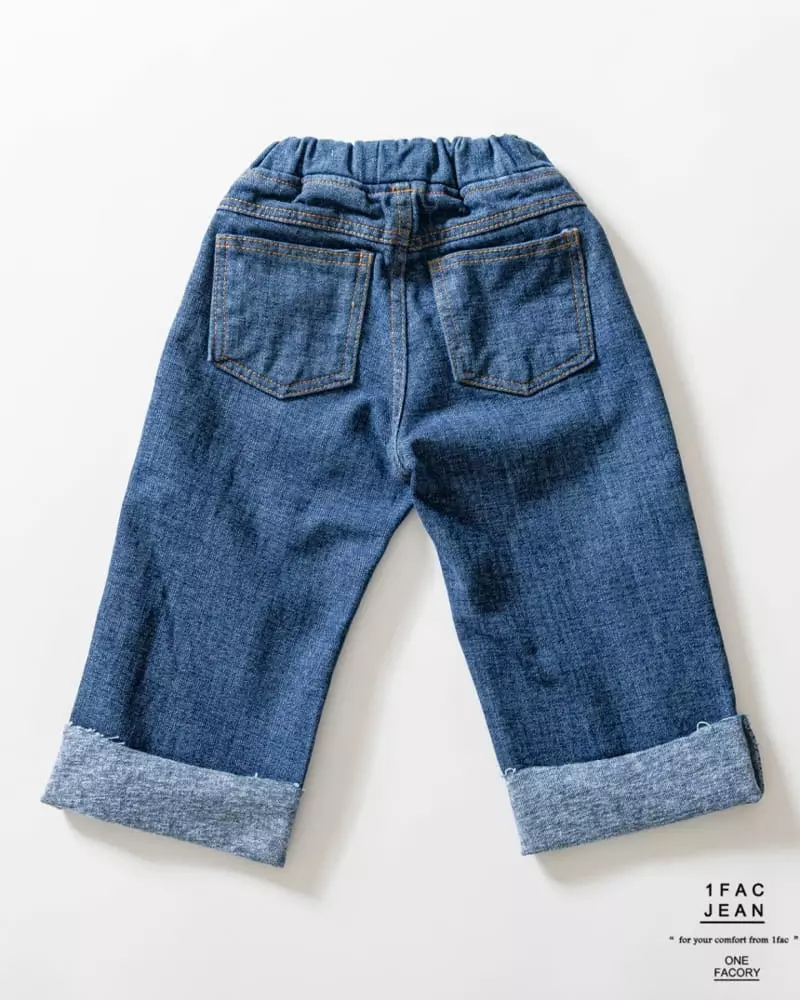 1 Fac - Korean Children Fashion - #childofig - Fleece Wide Jeans - 5