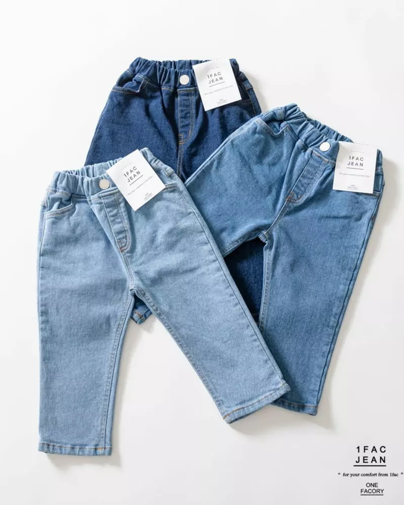 1 Fac - Korean Children Fashion - #childrensboutique - Fleece Daily Jeans - 2