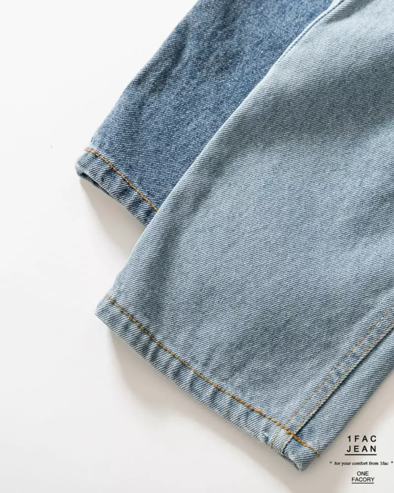 1 Fac - Korean Children Fashion - #designkidswear - Fleece Salt Wide Jeans - 7