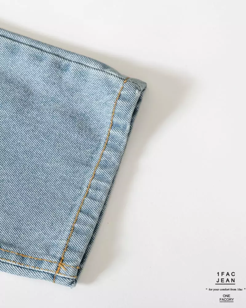 1 Fac - Korean Children Fashion - #discoveringself - Fleece Striahgt Jeans - 7