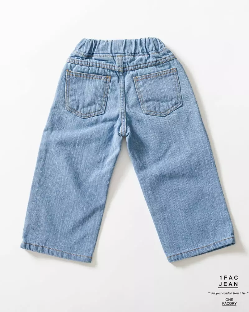 1 Fac - Korean Children Fashion - #fashionkids - Fleece blue Jeans - 7