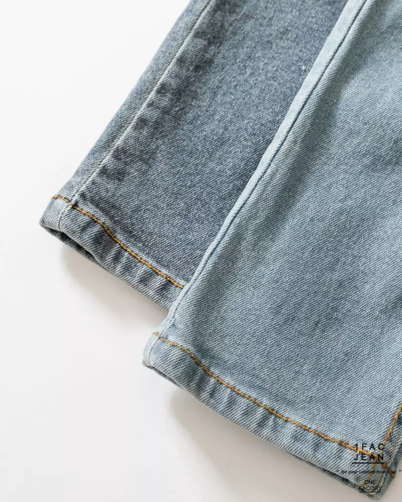1 Fac - Korean Children Fashion - #kidzfashiontrend - Fleece Striahgt Jeans - 11
