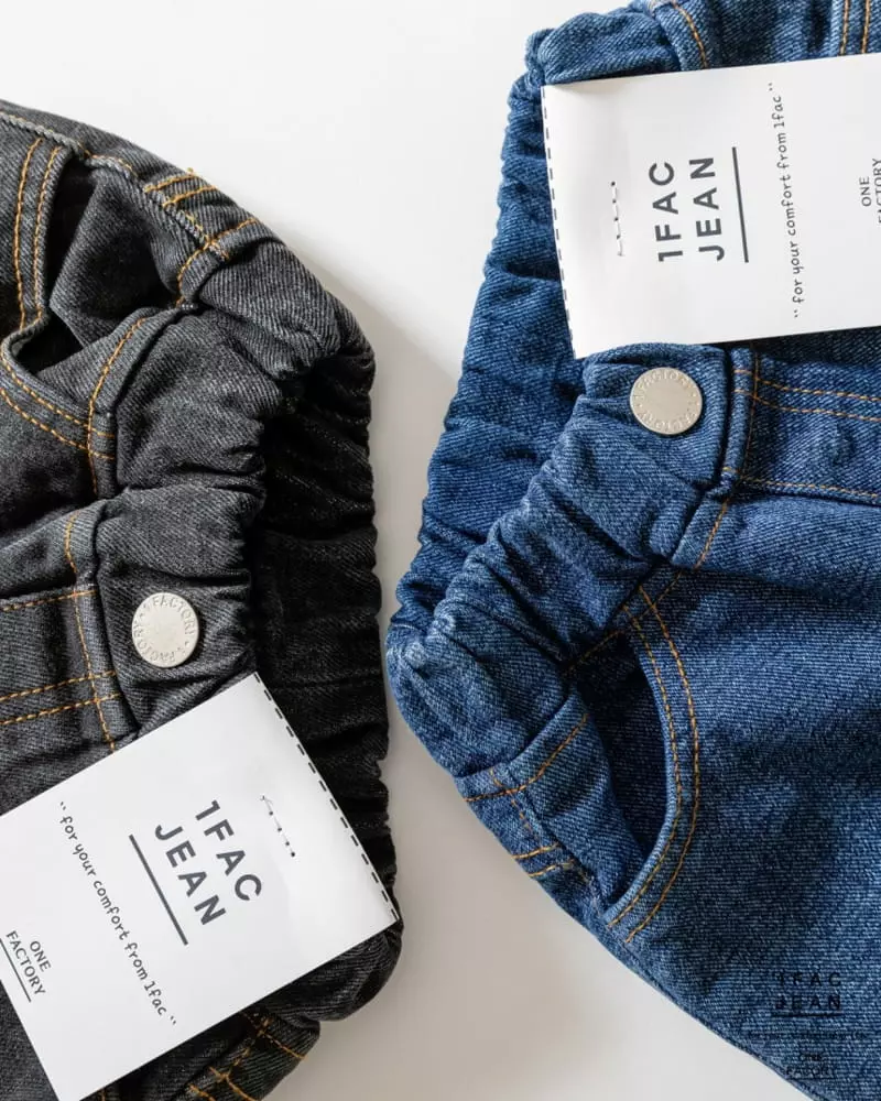 1 Fac - Korean Children Fashion - #magicofchildhood - Fleece Wide Jeans - 2