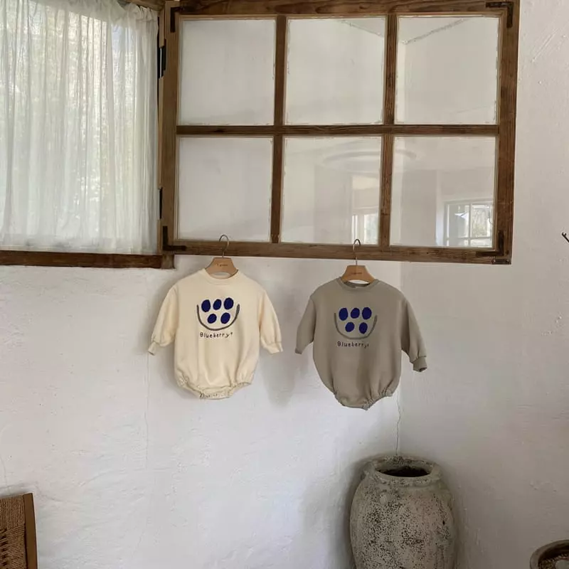 1 Gram - Korean Baby Fashion - #babyboutique - Blue Berry Bodysuit - 5
