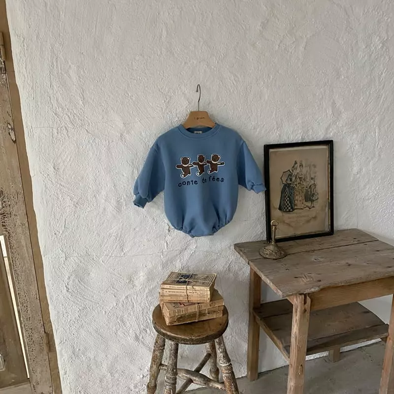 1 Gram - Korean Baby Fashion - #babyclothing - Cone Bear Bodysuit - 4