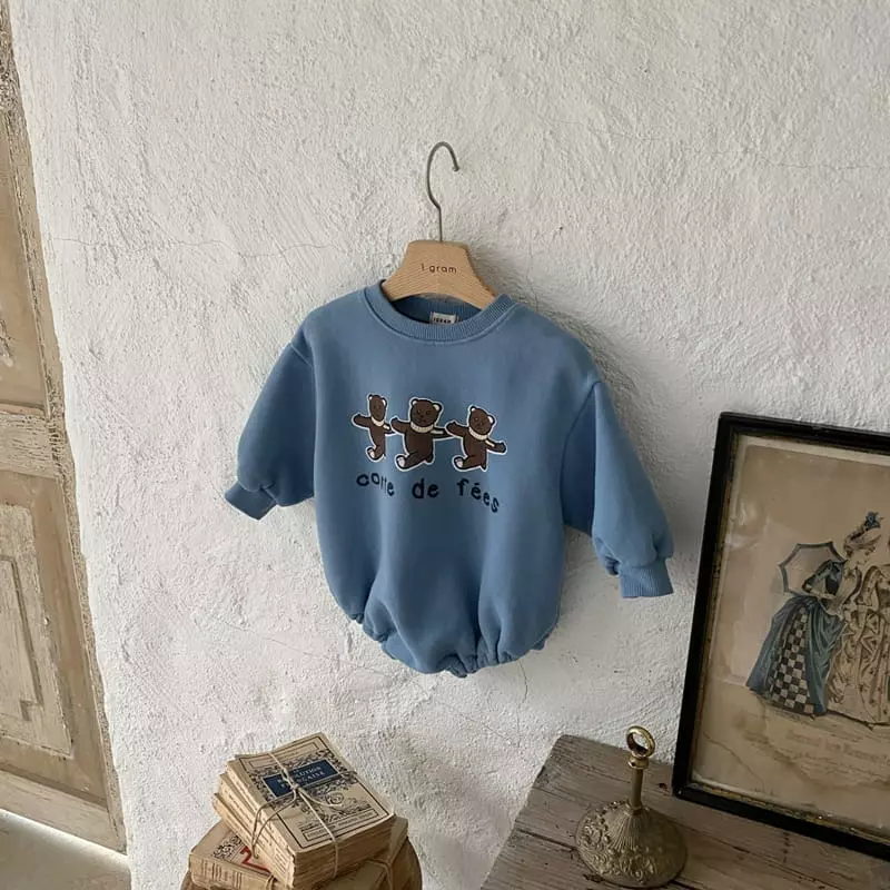 1 Gram - Korean Baby Fashion - #babyfever - Cone Bear Bodysuit - 5