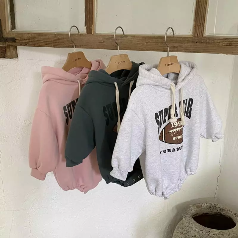 1 Gram - Korean Baby Fashion - #babygirlfashion - Bready Hoody Bodysuit - 2