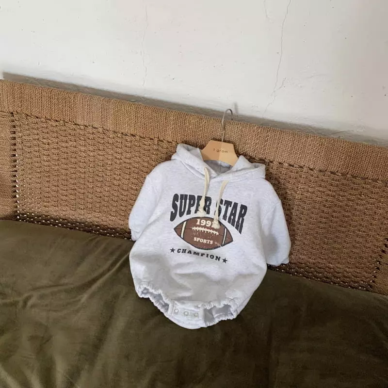 1 Gram - Korean Baby Fashion - #babylifestyle - Bready Hoody Bodysuit - 3