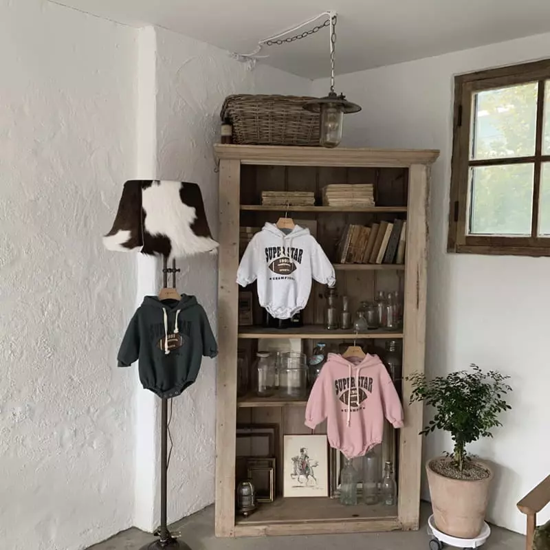 1 Gram - Korean Baby Fashion - #babyoutfit - Bready Hoody Bodysuit - 6