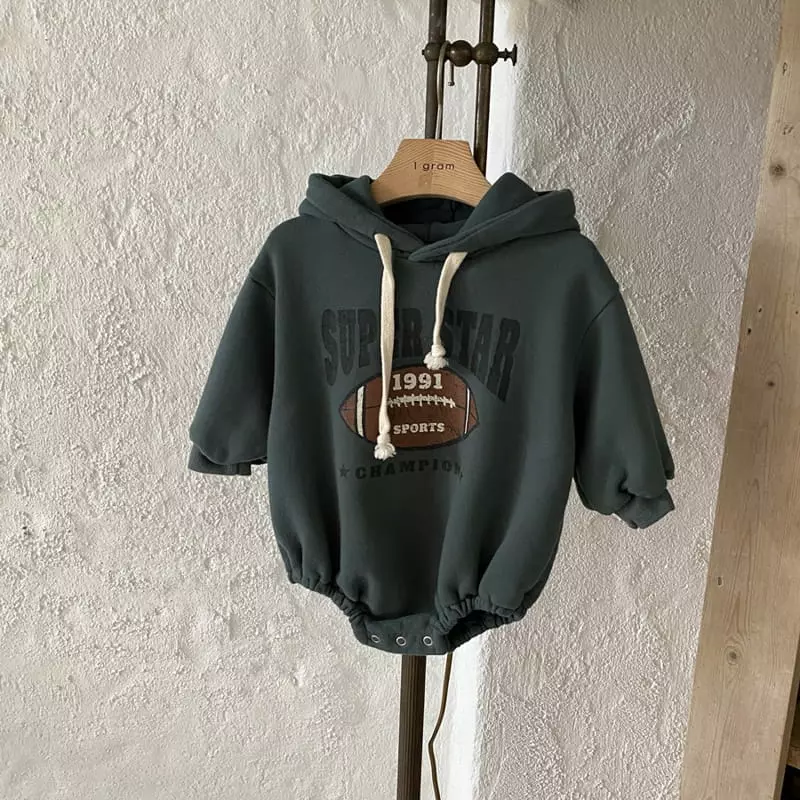 1 Gram - Korean Baby Fashion - #babywear - Bready Hoody Bodysuit - 8