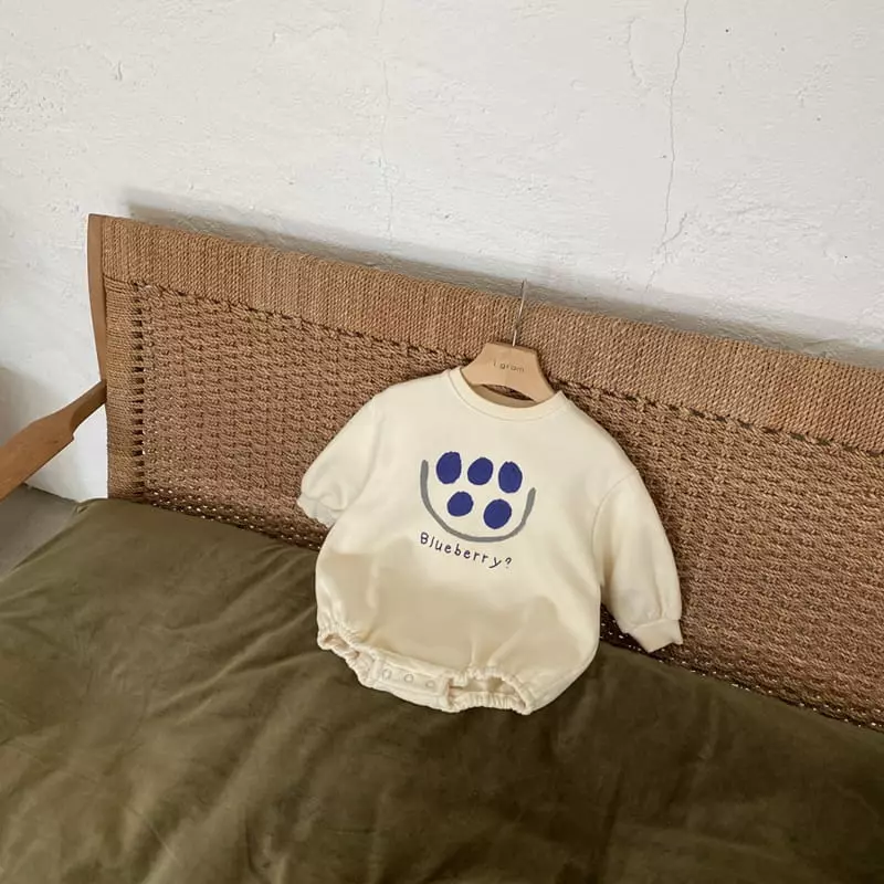 1 Gram - Korean Baby Fashion - #onlinebabyboutique - Blue Berry Bodysuit - 3