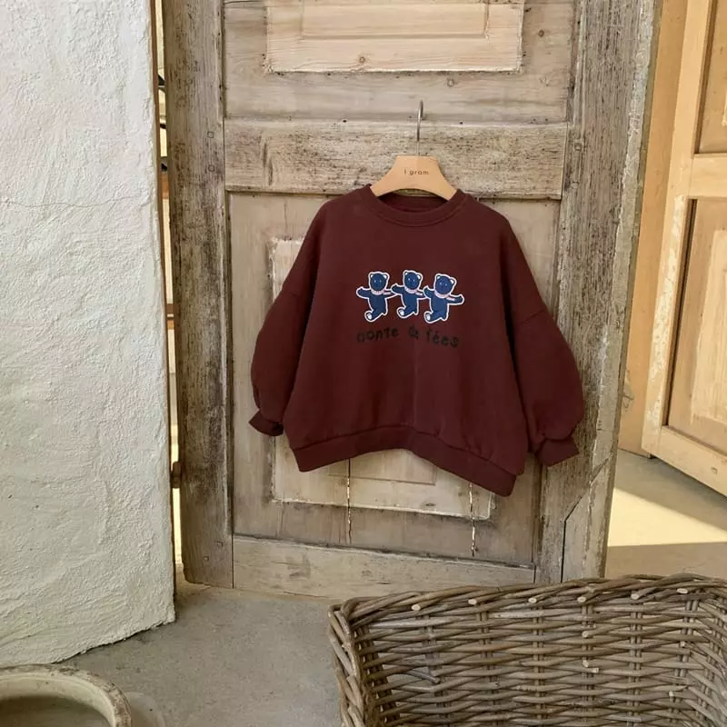 1 Gram - Korean Children Fashion - #childofig - Corn Bear Sweatshirt - 6