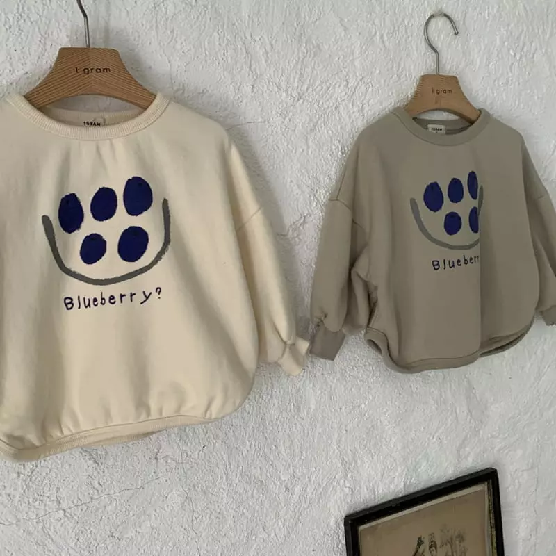 1 Gram - Korean Children Fashion - #kidzfashiontrend - Blue Berry Sweatshirt - 2