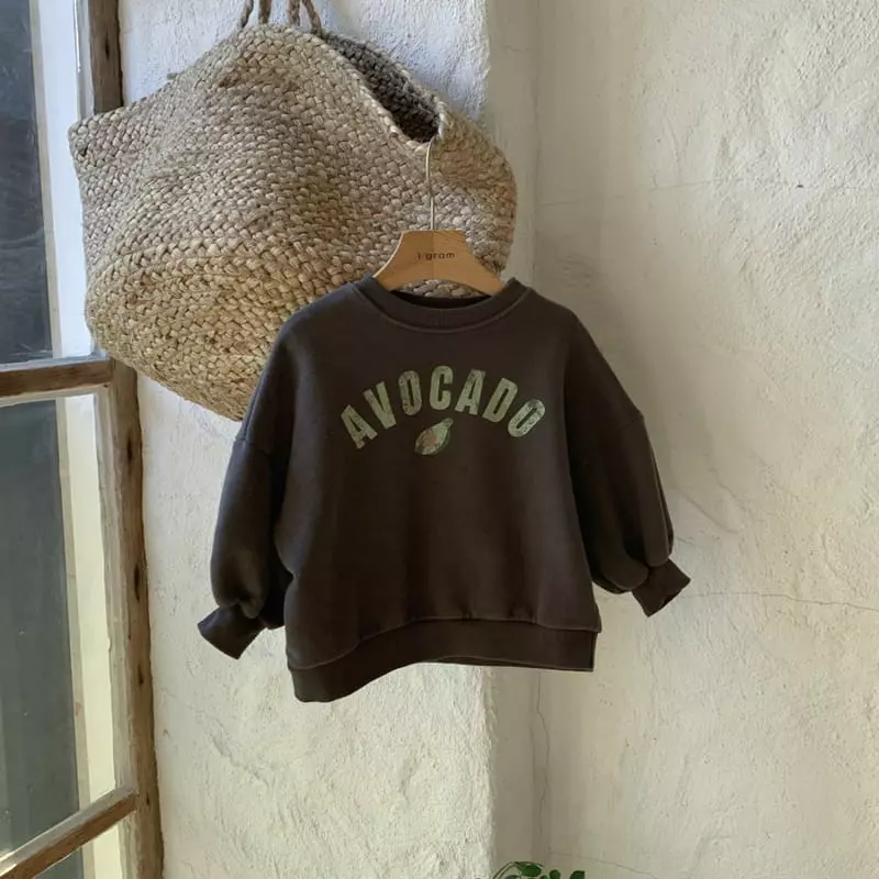 1 Gram - Korean Children Fashion - #littlefashionista - Avocado Sweatshirt - 5