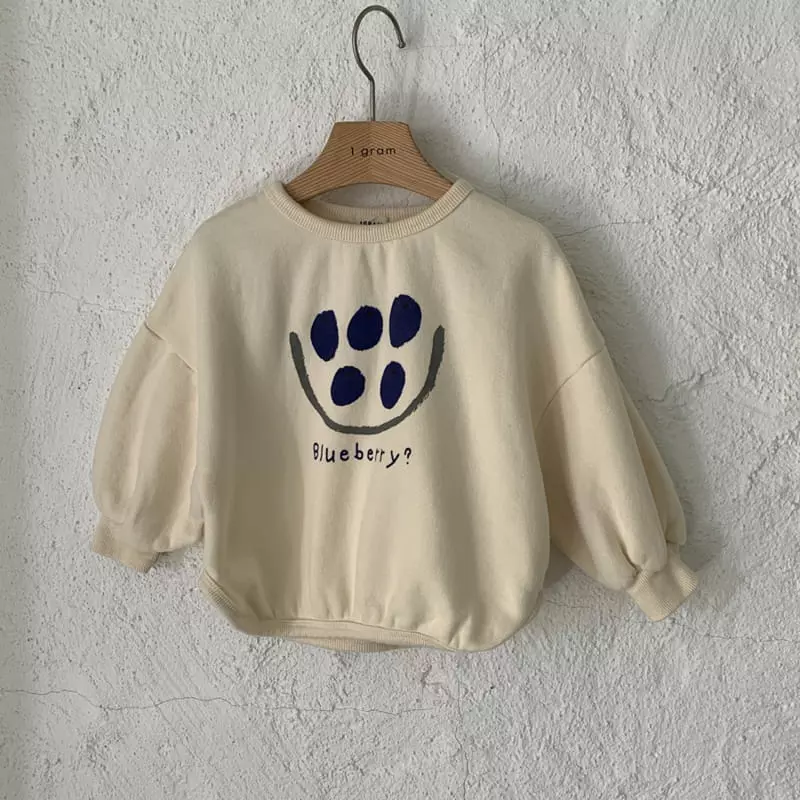1 Gram - Korean Children Fashion - #Kfashion4kids - Blue Berry Sweatshirt - 4