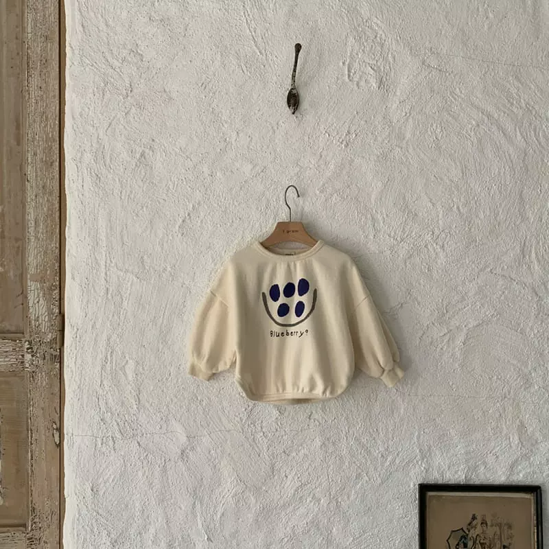 1 Gram - Korean Children Fashion - #magicofchildhood - Blue Berry Sweatshirt - 5