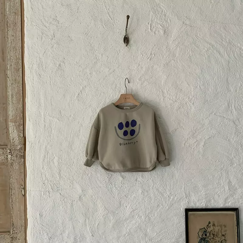 1 Gram - Korean Children Fashion - #minifashionista - Blue Berry Sweatshirt - 6