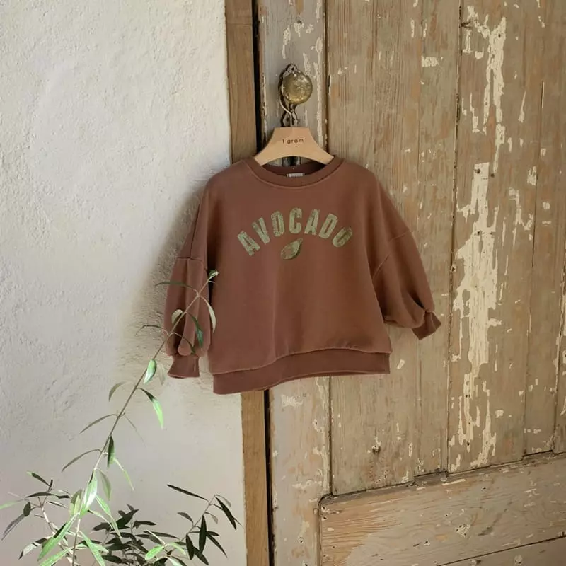 1 Gram - Korean Children Fashion - #prettylittlegirls - Avocado Sweatshirt - 8