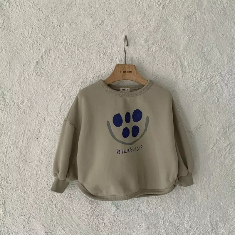 1 Gram - Korean Children Fashion - #prettylittlegirls - Blue Berry Sweatshirt - 7
