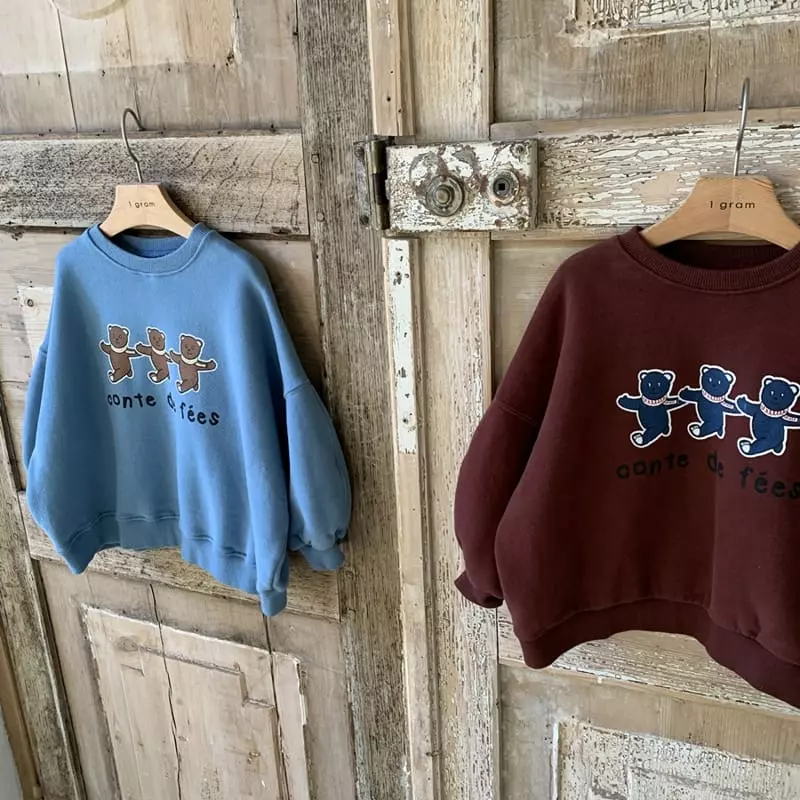 1 Gram - Korean Children Fashion - #prettylittlegirls - Corn Bear Sweatshirt - 2