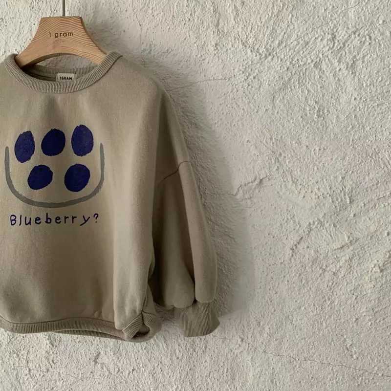 1 Gram - Korean Children Fashion - #todddlerfashion - Blue Berry Sweatshirt - 8
