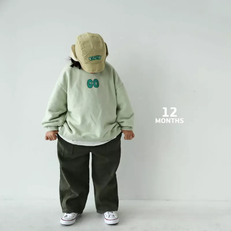 12 Month - Korean Children Fashion - #childofig - Go Sweatshirt - 12