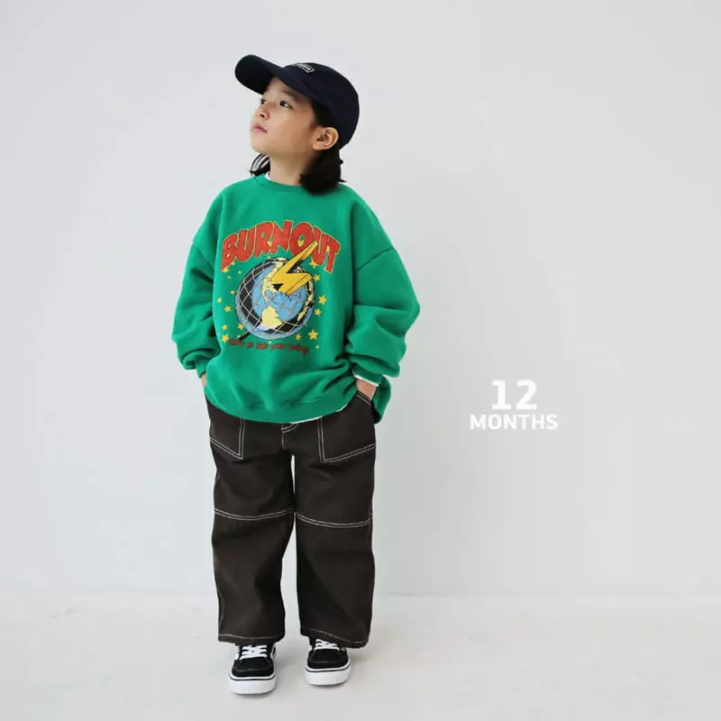 12 Month - Korean Children Fashion - #childofig - Burn Out Sweatshirt - 12