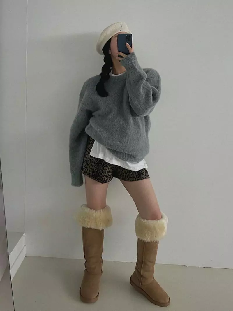 140 Avenue - Korean Women Fashion - #momslook - Brush Knit Tee