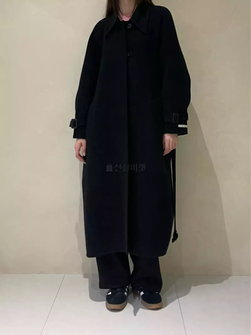 140 Avenue - Korean Women Fashion - #restrostyle - Belt Long Coat - 7