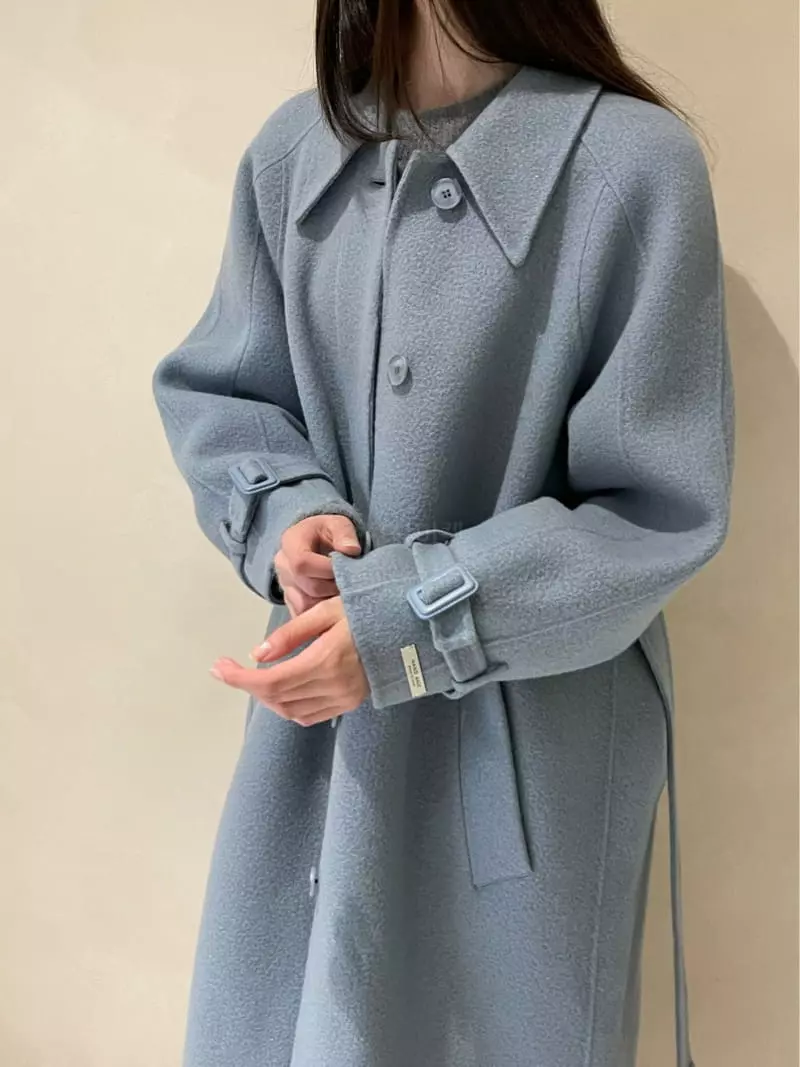 140 Avenue - Korean Women Fashion - #thatsdarling - Belt Long Coat - 10