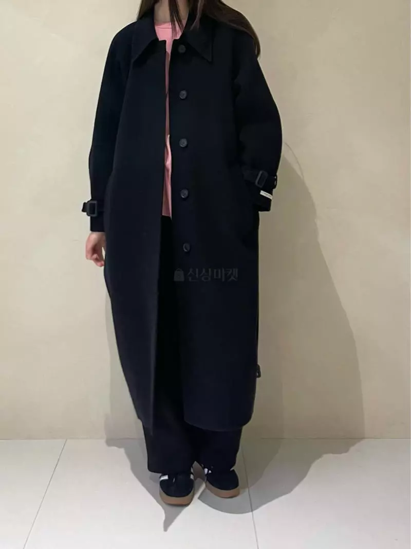 140 Avenue - Korean Women Fashion - #vintagekidsstyle - Belt Long Coat - 5