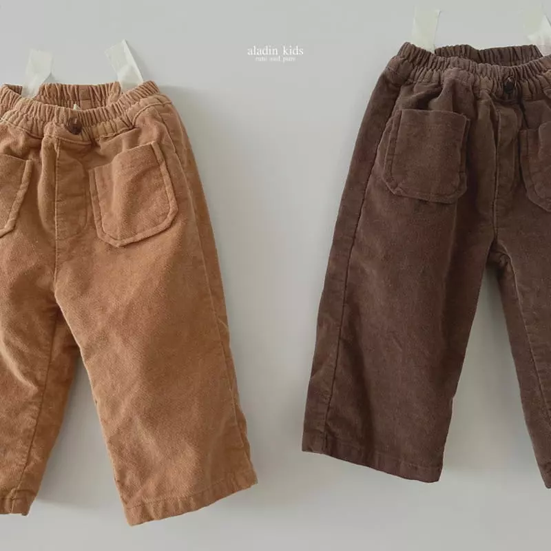 Aladin - Korean Children Fashion - #childofig - Velvet Pocket Pants - 3
