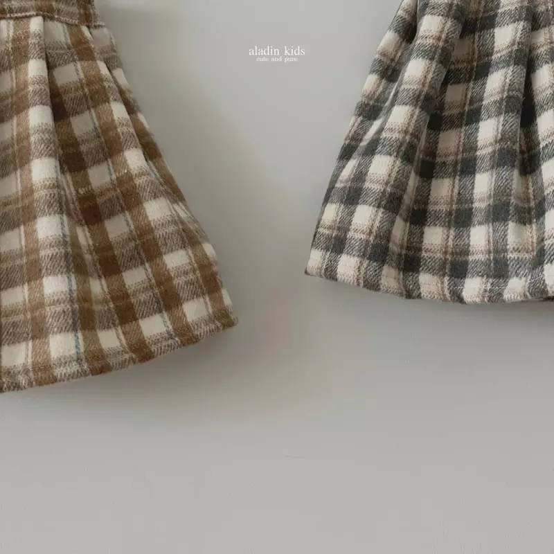 Aladin - Korean Children Fashion - #childofig - Check Skirt - 3