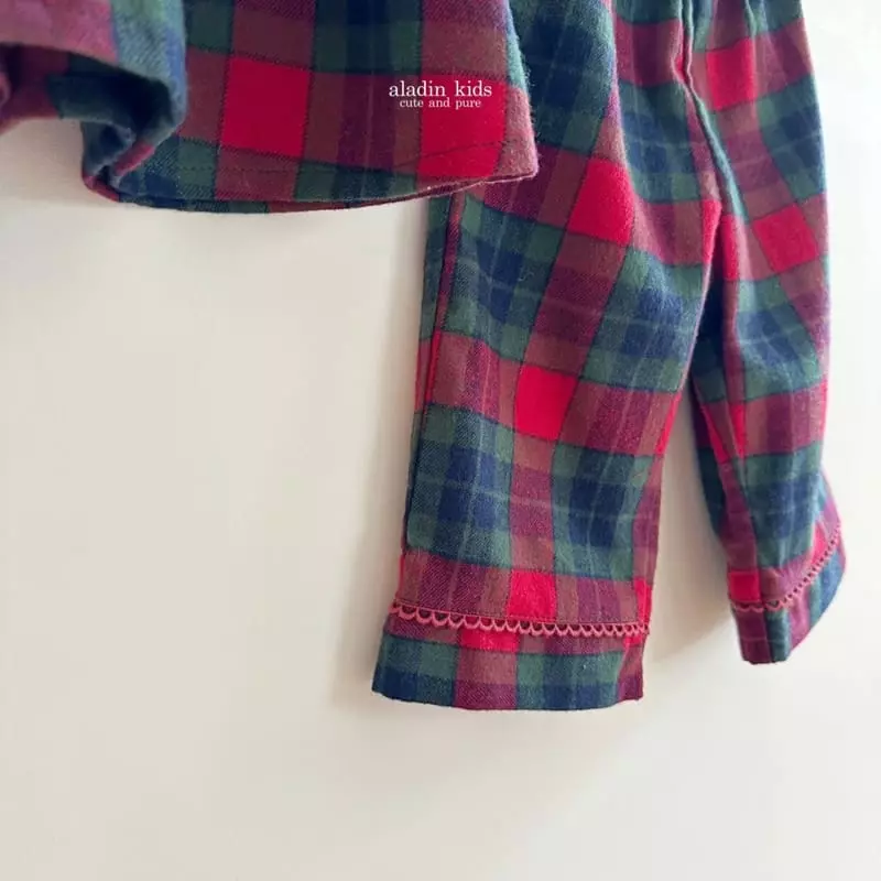Aladin - Korean Children Fashion - #childrensboutique - Girl New Christmas Check Pajama