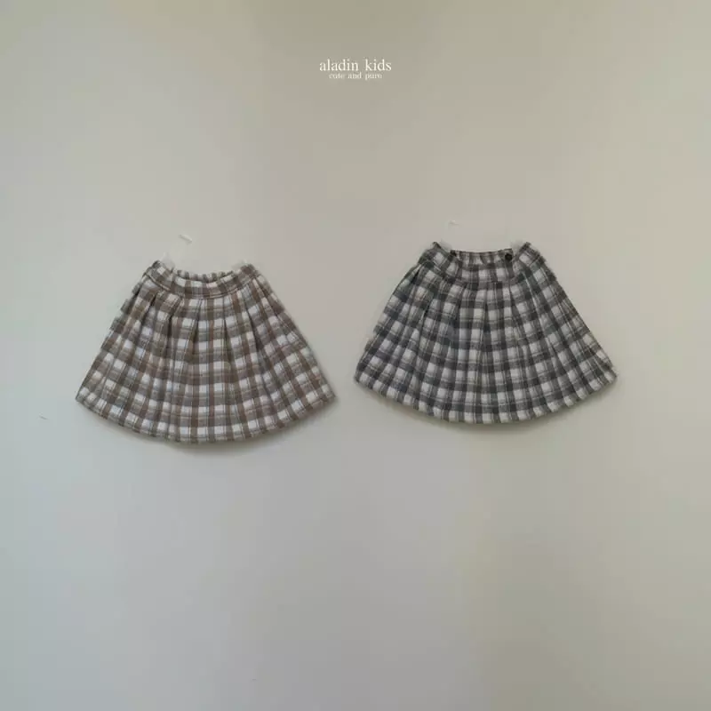 Aladin - Korean Children Fashion - #discoveringself - Check Skirt - 6