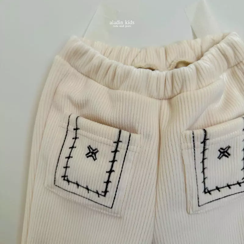 Aladin - Korean Children Fashion - #magicofchildhood - Velvet Pocket Embrodiery Pants