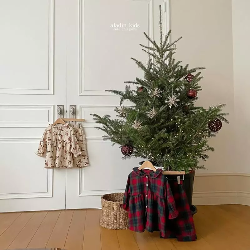 Aladin - Korean Children Fashion - #magicofchildhood - Girl New Christmas Check Pajama - 10