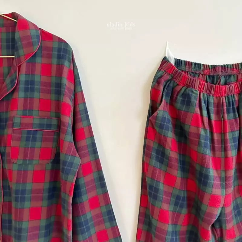Aladin - Korean Women Fashion - #womensfashion - Dad New Christmas Check Pajama