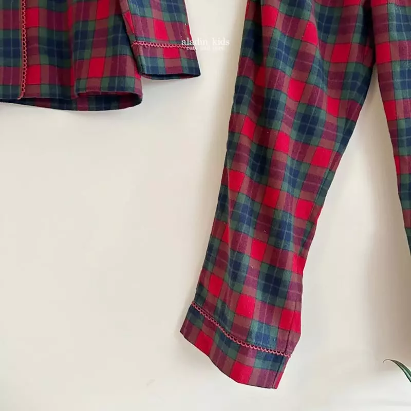 Aladin - Korean Women Fashion - #womensfashion - Dad New Christmas Check Pajama - 3