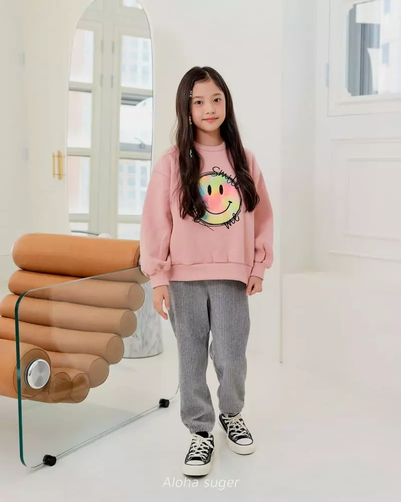 Aloha Suger - Korean Junior Fashion - #Kfashion4kids - Smile Patch Sweatshirt - 3